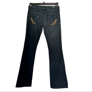 James Cured by Seun boot cut jeans Size 29 "Gold Digger" Stretch low rise